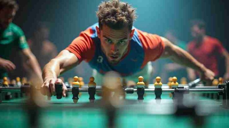 The Science Behind Victory: Mastering the Art of Professional Foosball, Concept art for illustrative purpose, tags: und die - Monok